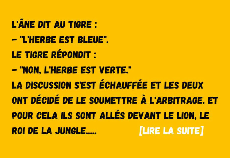 Histoire : Ne pas discuter avec les ânes