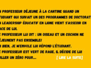 Un oiseau et un cochon ne déjeunent pas ensemble !