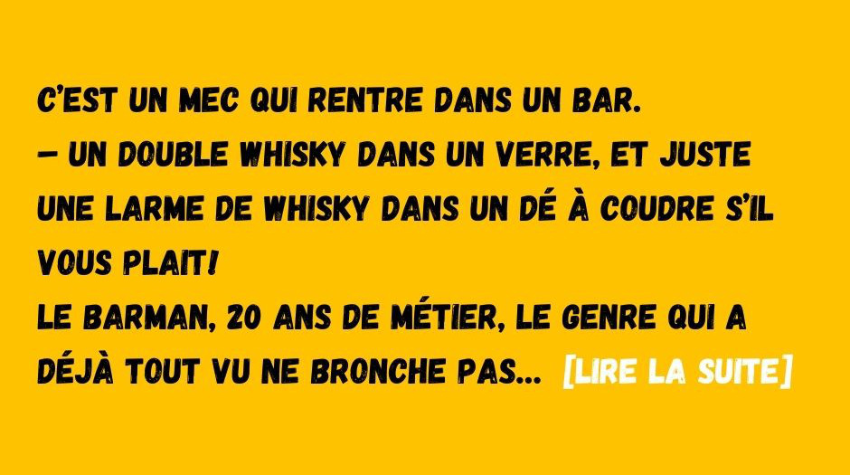 C’est Un Mec Qui Rentre Dans Un Bar…